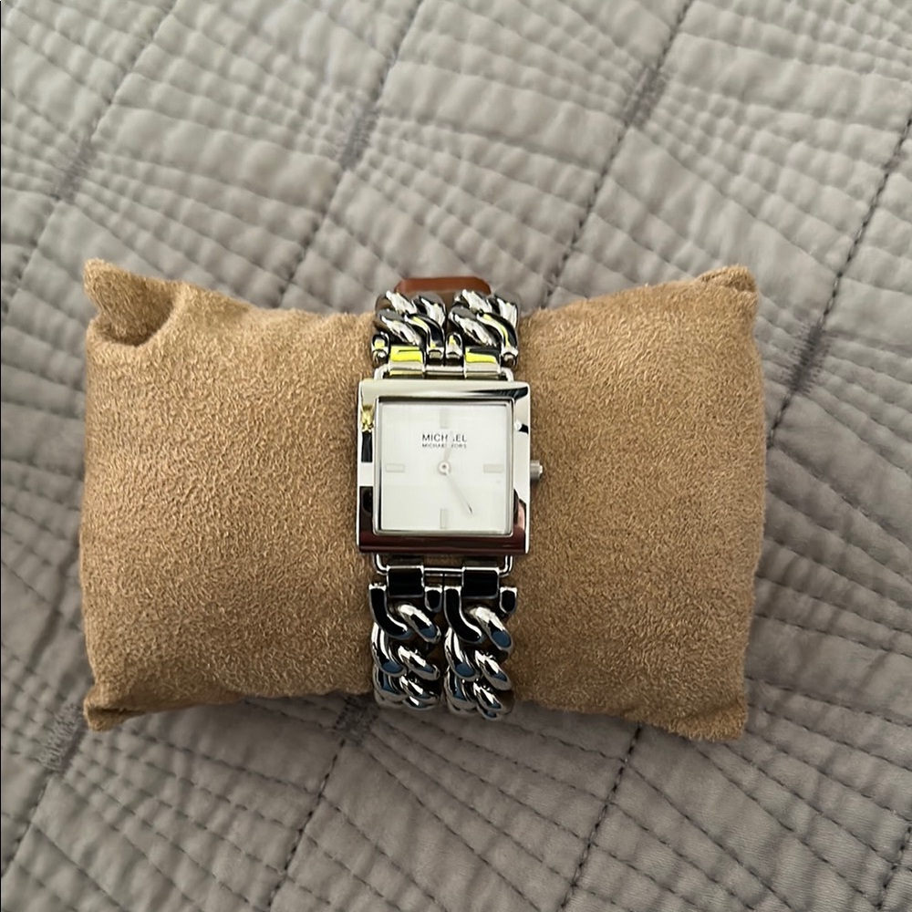 Michael Kors Silver and Gold Chain Link Watch